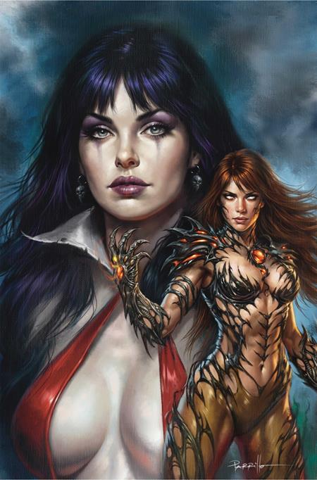VAMPIRELLA X WITCHBLADE SPECIAL #1 ONE SHOT CVR G LUCIO PARRILLO METAL PREMIUM VAR