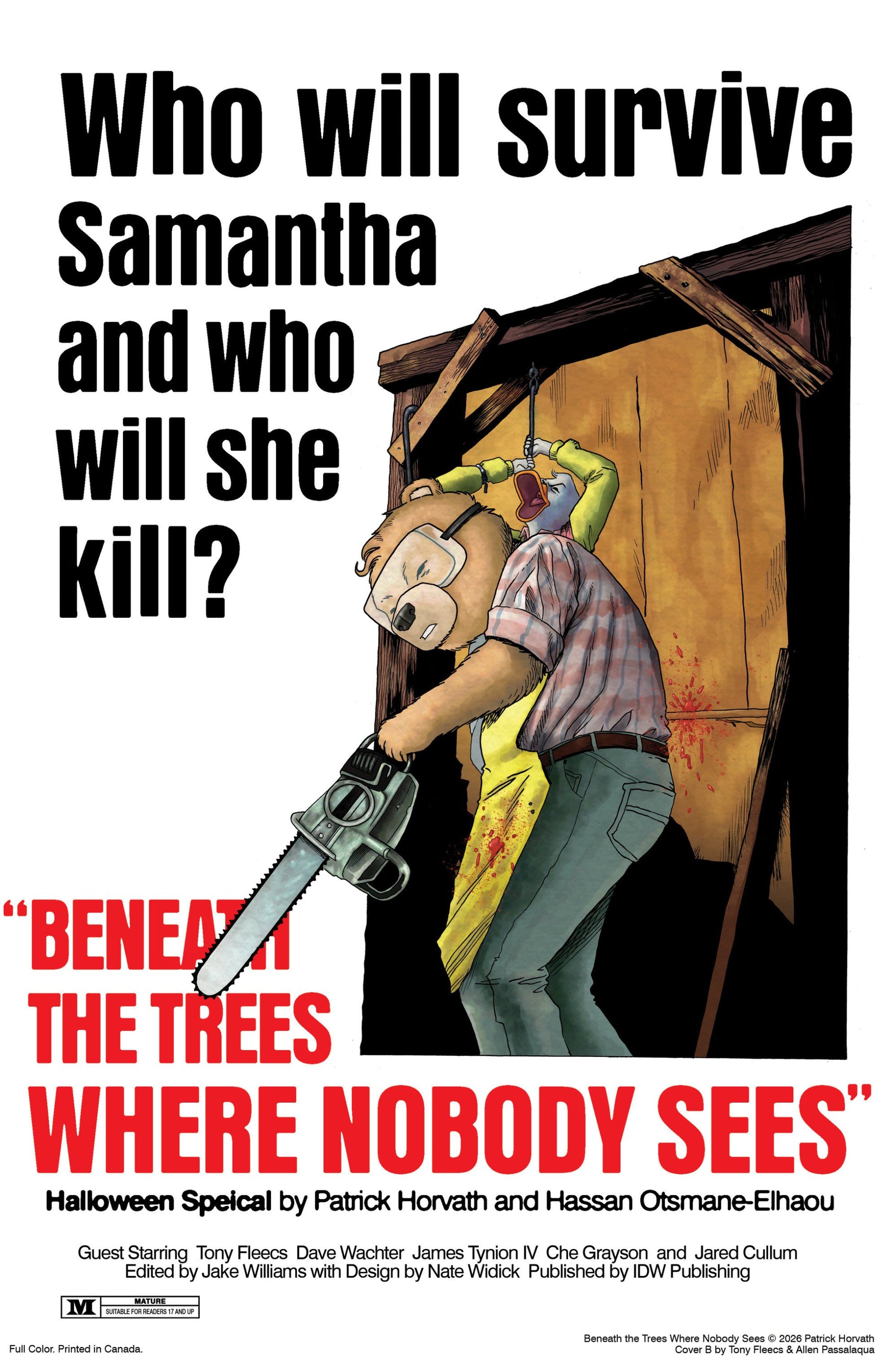 BENEATH THE TREES WHERE NOBODY SEES HALLOWEEN SPECIAL VAR B FLEECS MOVIE HOMAGE COVER CVR B