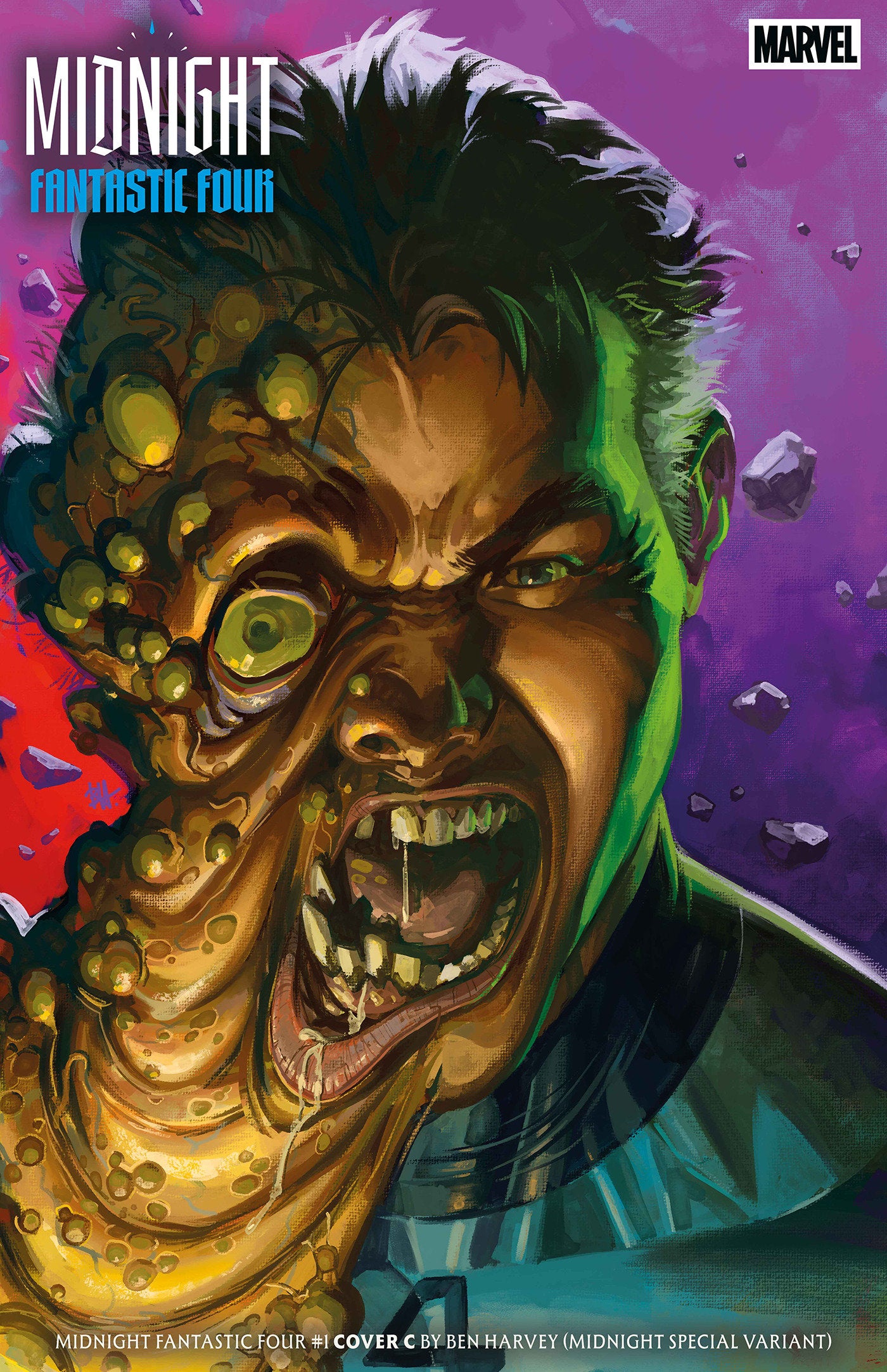 MIDNIGHT FANTASTIC FOUR #1 COVER C BEN HARVEY MIDNIGHT SPECIAL VAR CVR C