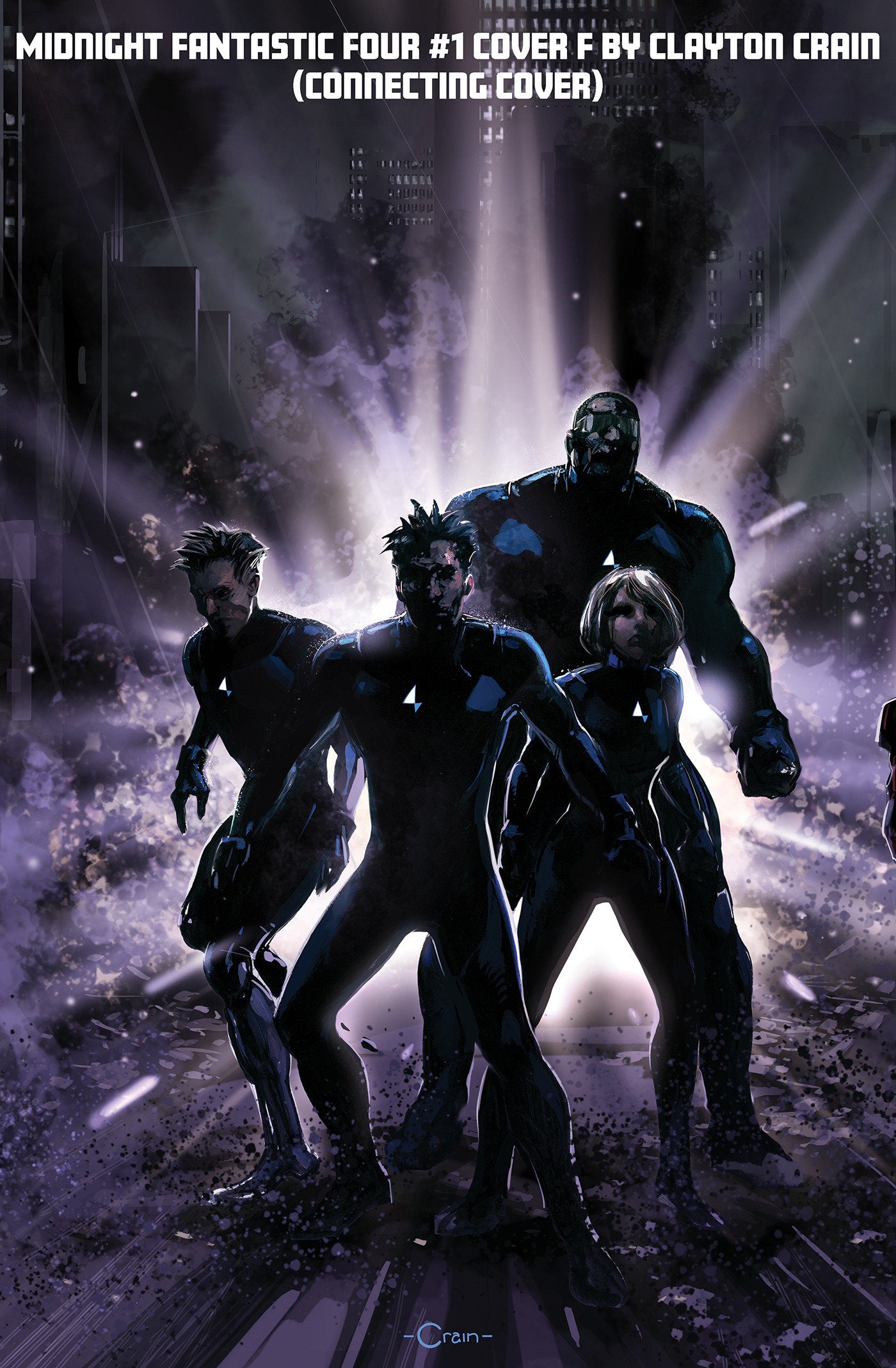 MIDNIGHT FANTASTIC FOUR #1 COVER F CLAYTON CRAIN 3-PART CONNECTING VAR CVR E
