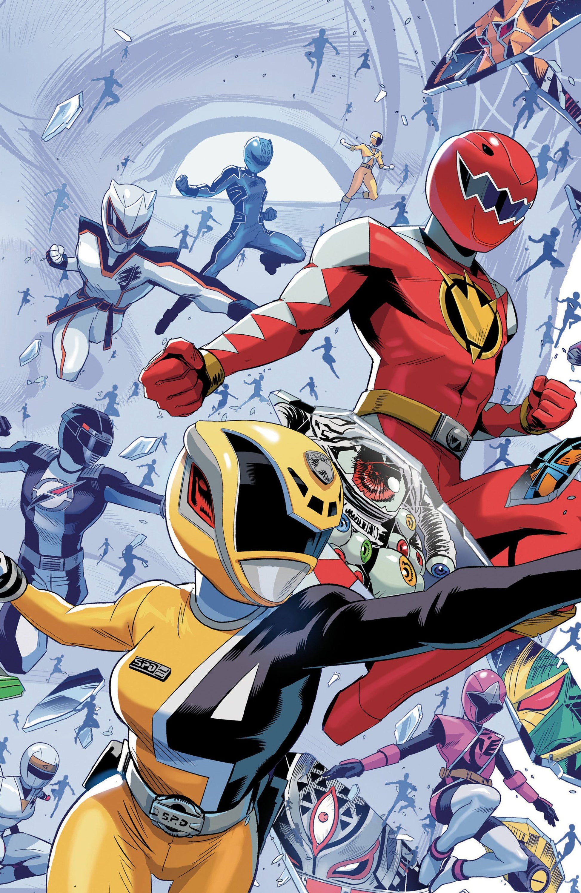 POWER RANGERS UNLIMITED #3 C EVERY RANGER EVER CARD STOCK CONNECTING VAR FULL ART ZONNO CVR C