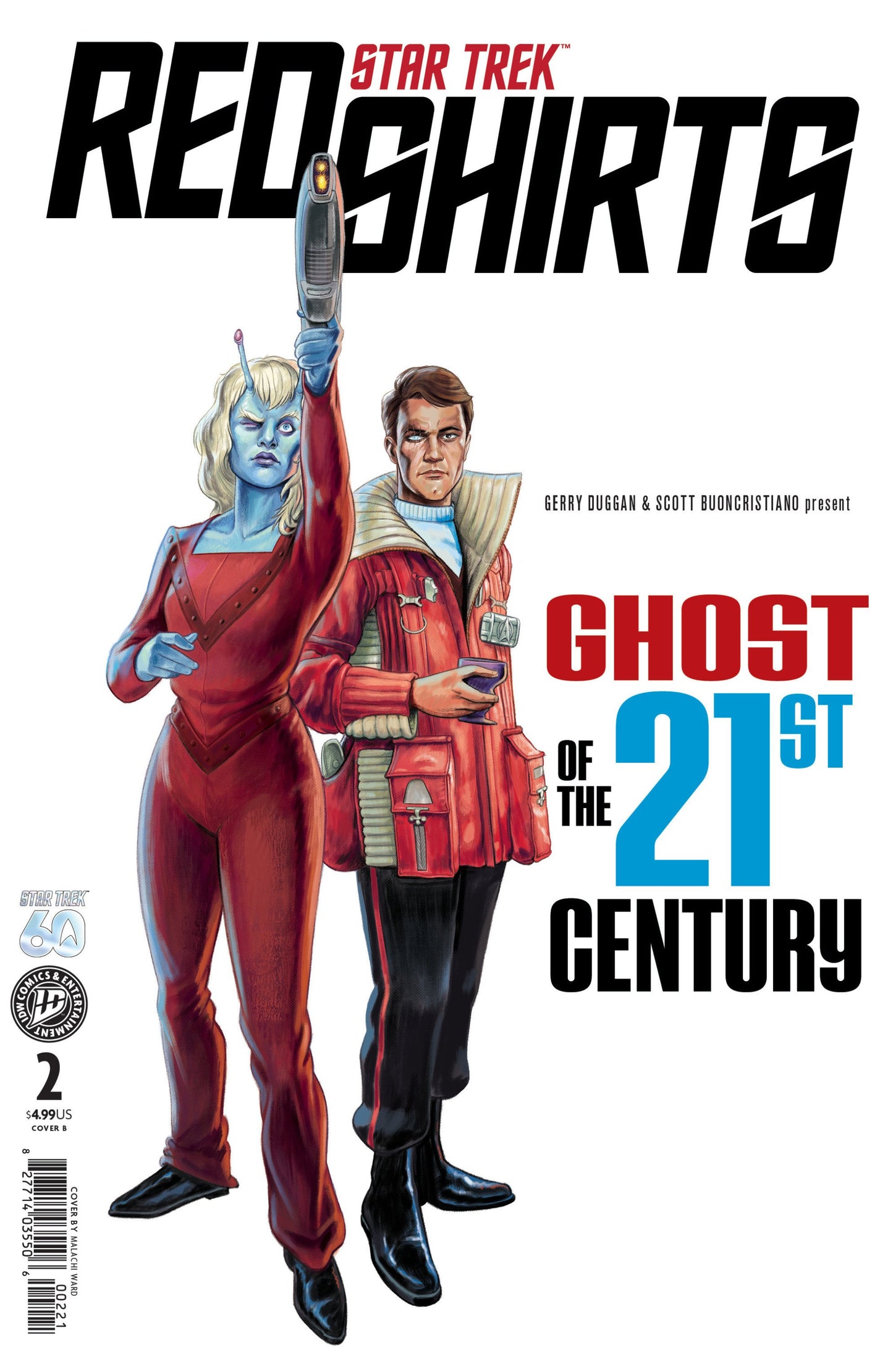 STAR TREK RED SHIRTS--GHOST OF THE 21ST CENTURY #2 VAR B WARD CVR B