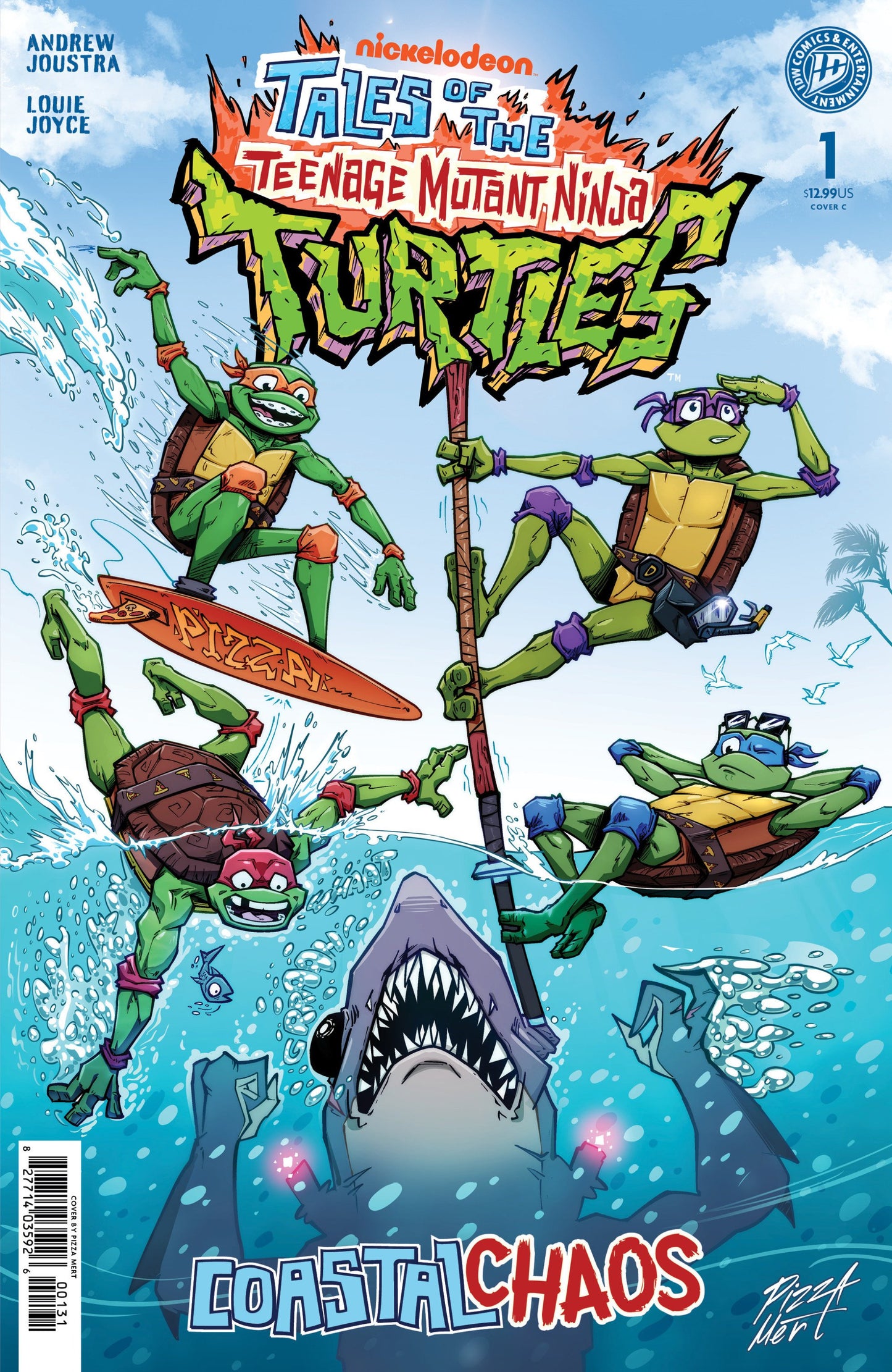 TALES OF THE TEENAGE MUTANT NINJA TURTLES COASTAL CHAOS #1 VAR C FOIL PIZZA MERT CVR C