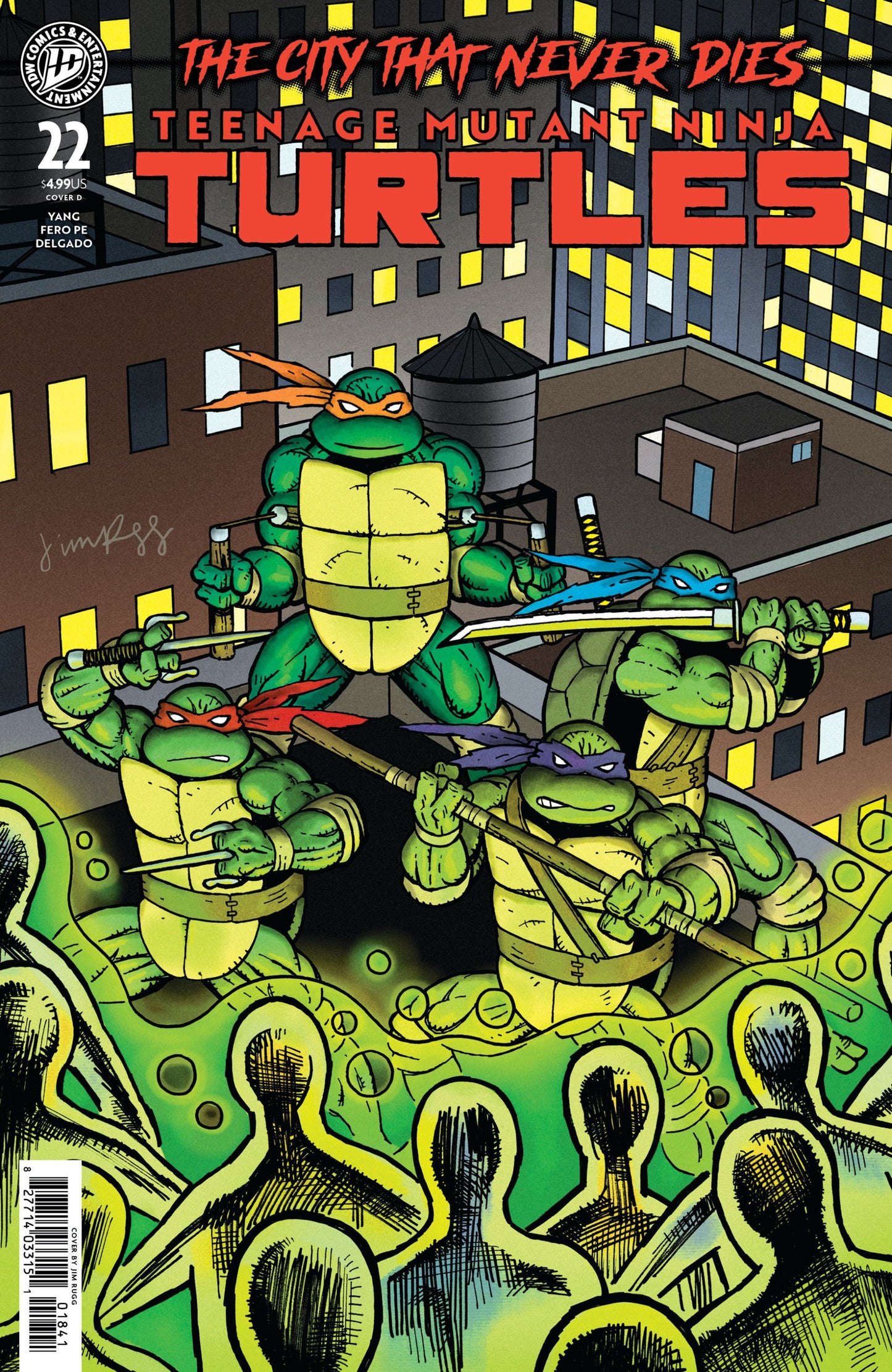 TEENAGE MUTANT NINJA TURTLES #22 VAR D RUGG CVR D