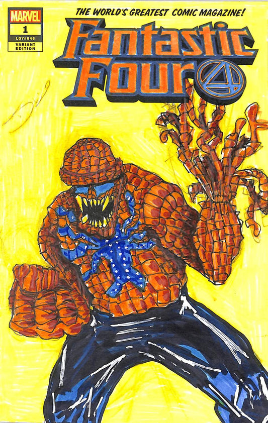 FANTASTIC FOUR #1 DAN STILLO THE THING VENOM SKETCH