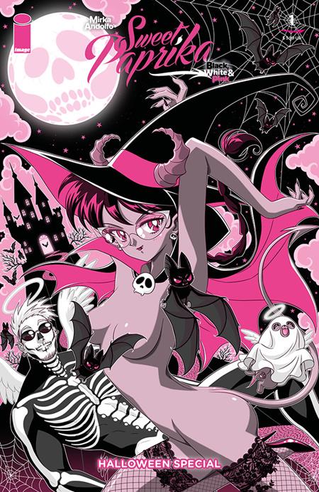 MIRKA ANDOLFOS SWEET PAPRIKA BLACK WHITE & PINK HALLOWEEN SPECIAL #1 CVR C MARCO ALBIERO VAR (OF 2)