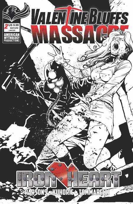 VALENTINE BLUFFS MASSACRE IRON HEART #2 CVR D ROY ALLAN MARTINEZ LIMITED B&W VAR (OF 2)