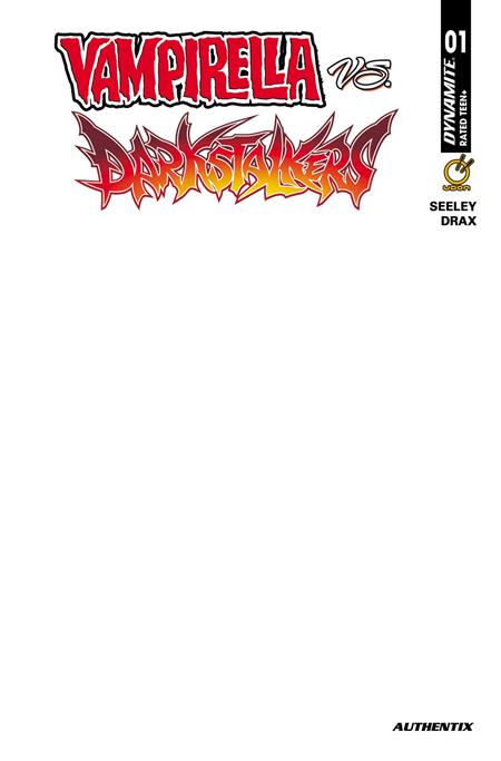 VAMPIRELLA VS DARKSTALKERS SPECIAL #1 ONE SHOT CVR F BLANK AUTHENTIX VAR