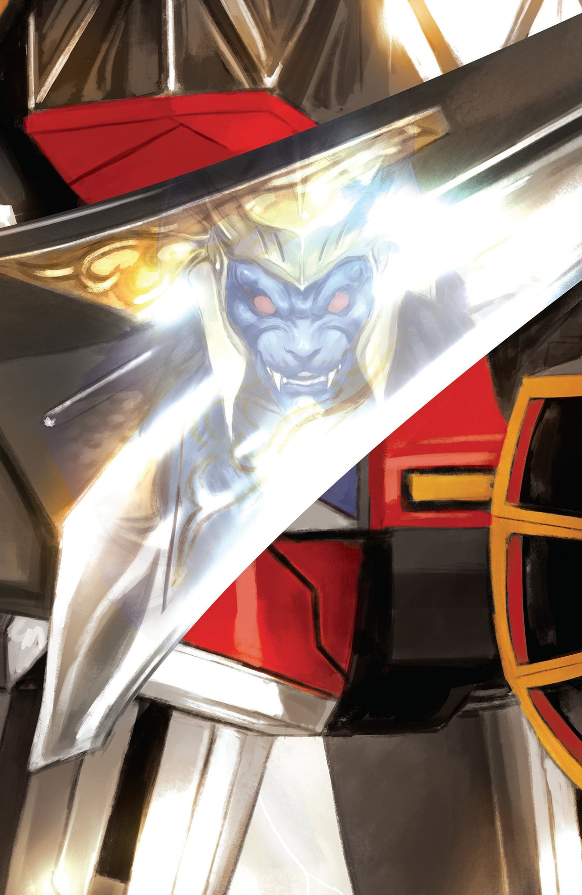 MIGHTY MORPHIN POWER RANGERS 2026 #5 C MEGAZORD CARD STOCK CONNECTING VAR FULL ART MERCADO CVR C