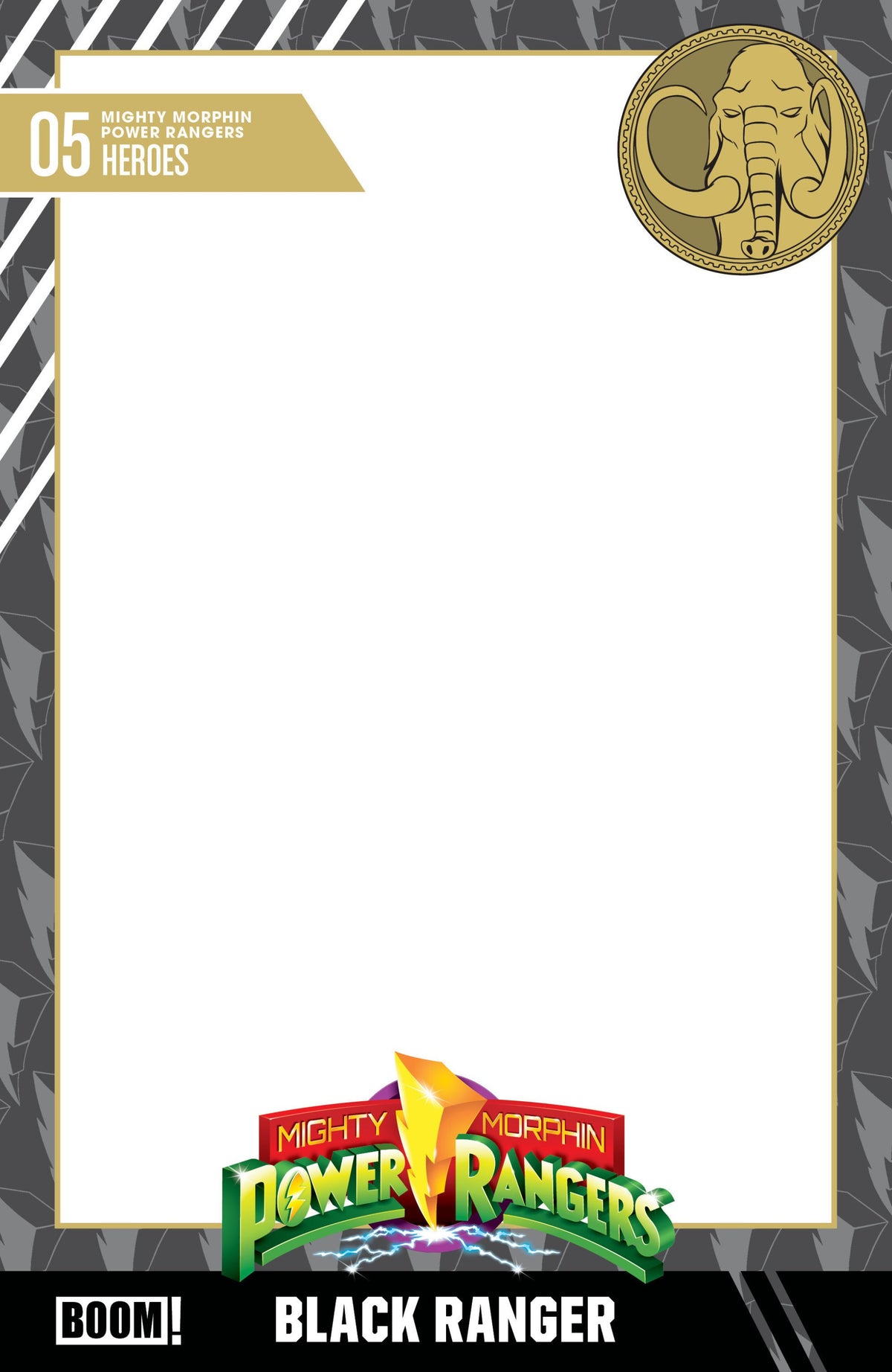 MIGHTY MORPHIN POWER RANGERS 2026 #5 D TRADING CARD BLANK SKETCH VAR CVR D