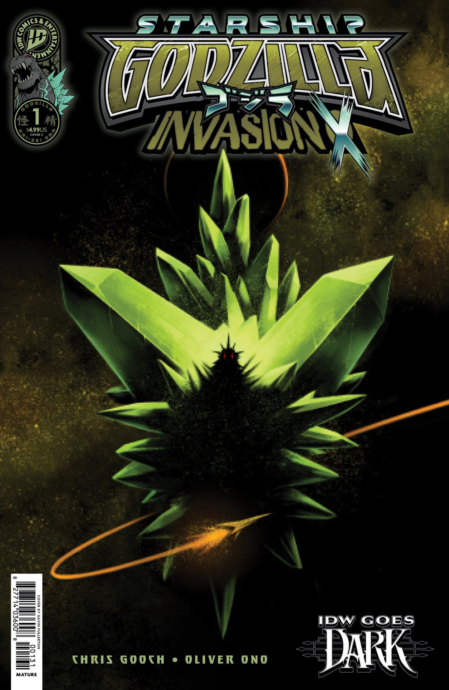 STARSHIP GODZILLA INVASION X KAI-SEI ERA #1 VAR C FULLERTON IDW GOES DARK VAR CVR C