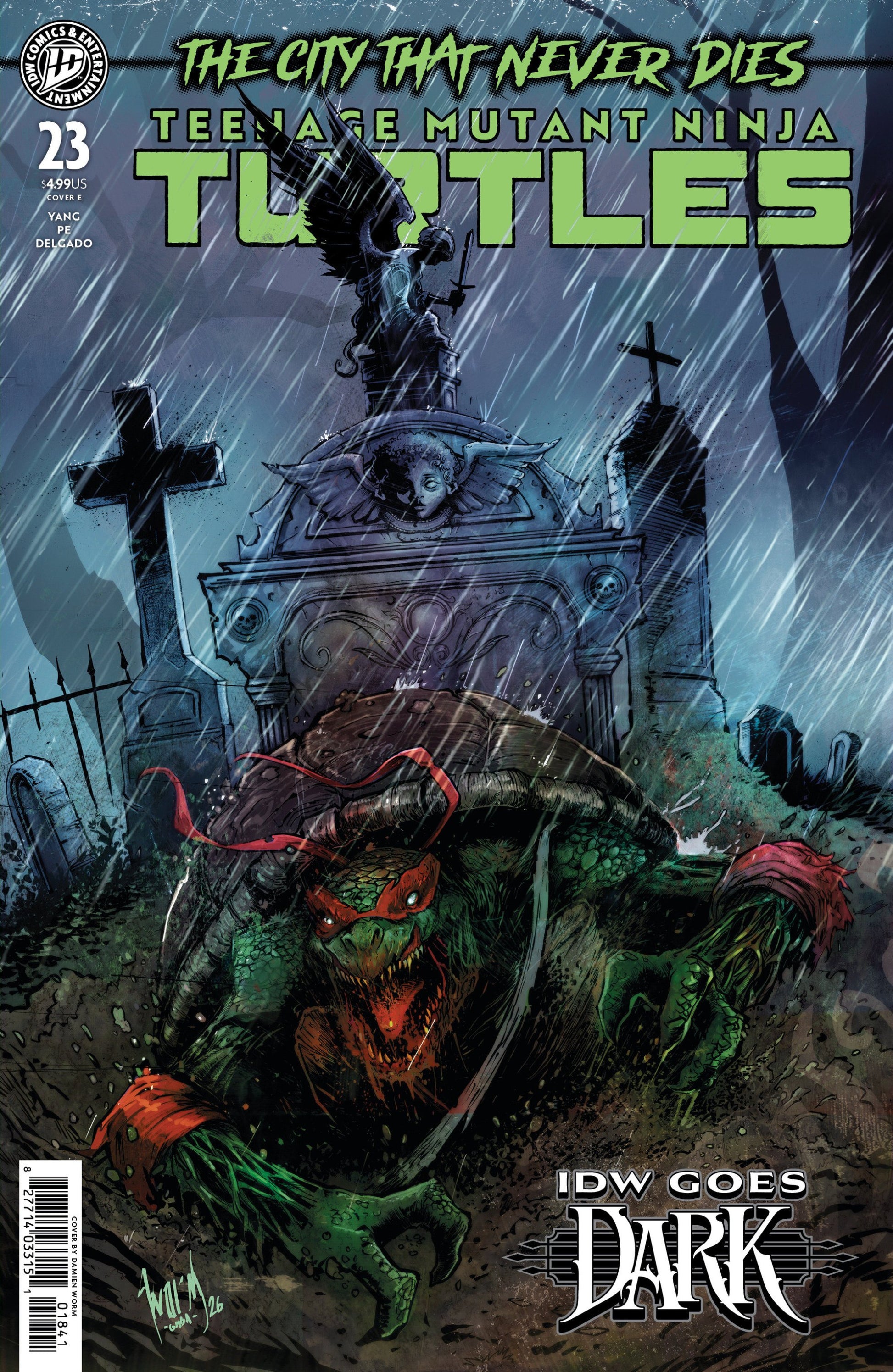 TEENAGE MUTANT NINJA TURTLES #23 VAR E DAMIEN WORM IDW GOES DARK VAR CVR E