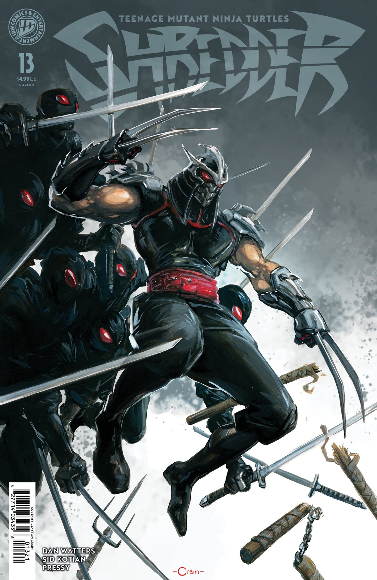 TEENAGE MUTANT NINJA TURTLES SHREDDER #13 VAR B CRAIN CVR B