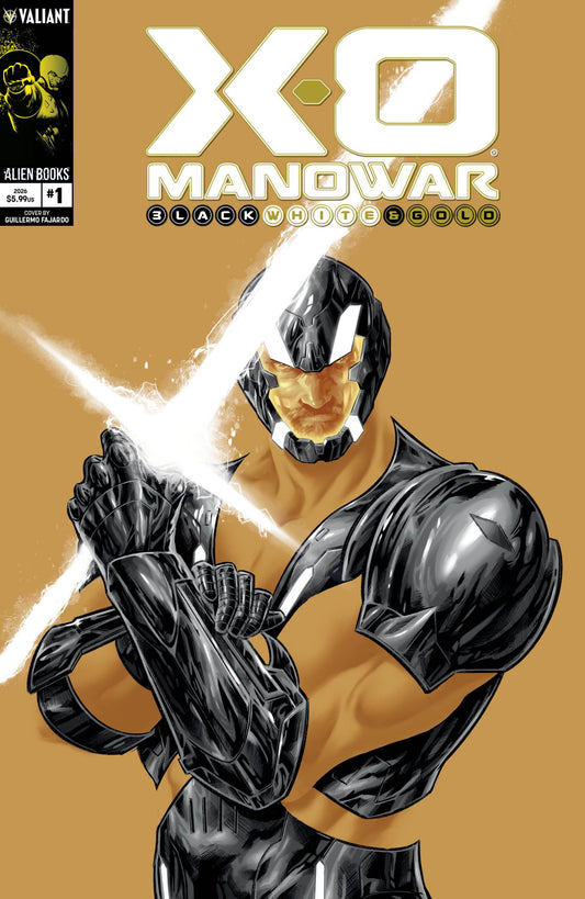 X-O MANOWAR BLACK WHITE AND GOLD #1 CVR A FAJARDO