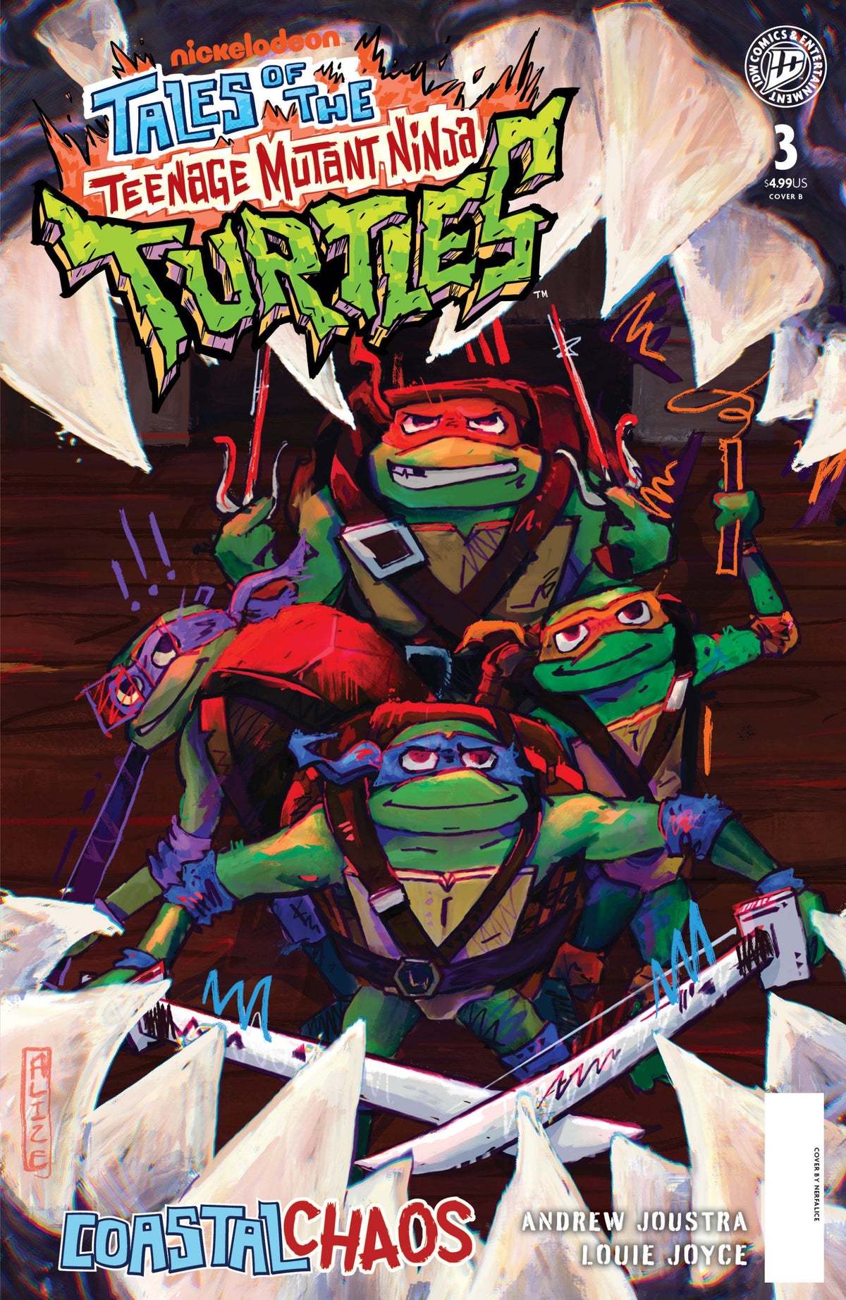 TALES OF THE TEENAGE MUTANT NINJA TURTLES COASTAL CHAOS #3 CVR B NERFALICE VAR