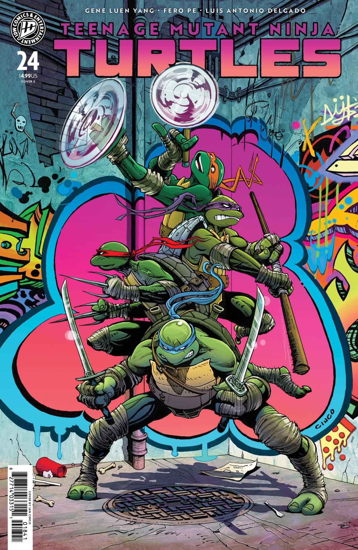 TEENAGE MUTANT NINJA TURTLES #24 VAR E CINCO CVR E