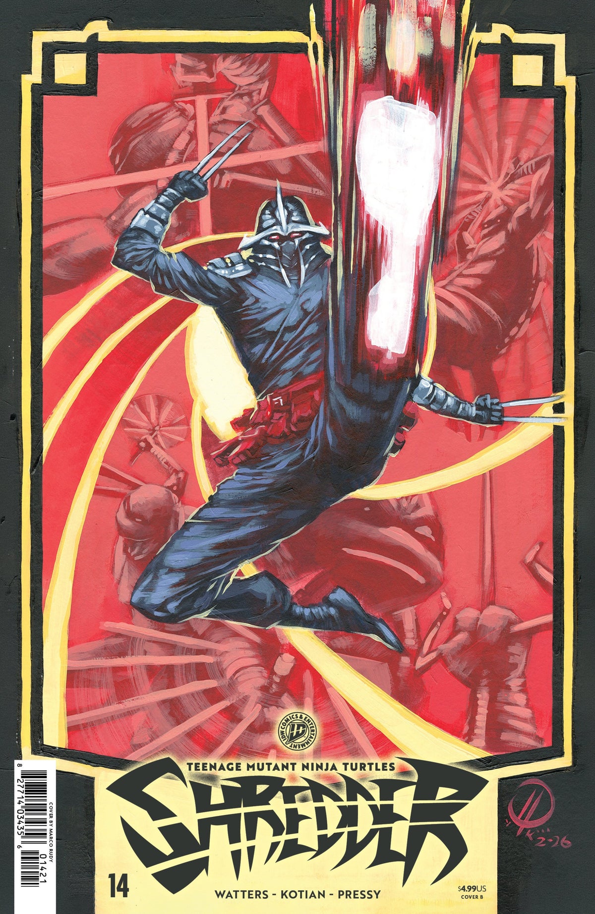 TEENAGE MUTANT NINJA TURTLES SHREDDER #14 CVR B RUDY VAR