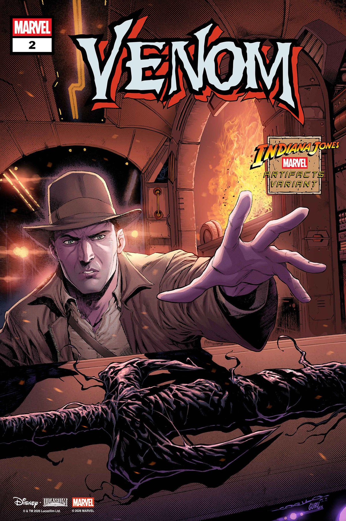VENOM #2 CVR C IBAN COELLO INDIANA JONES MARVEL ARTIFACT VAR