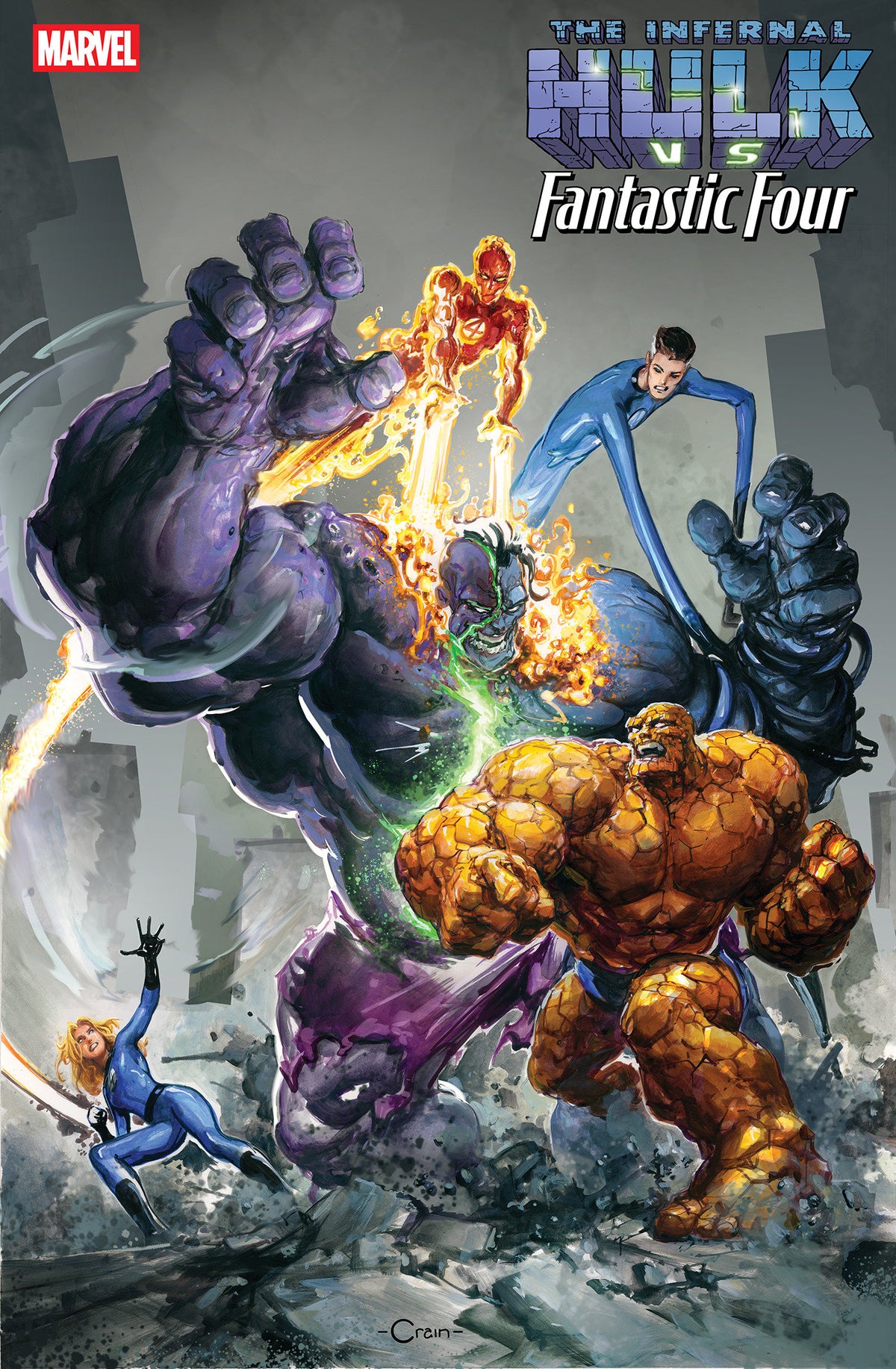 INFERNAL HULK VS FANTASTIC FOUR #1 CLAYTON CRAIN VAR CVR B