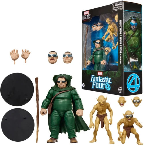 MARVEL LEGENDS FANTASTIC FOUR MOLE MAN & MOLOIDS