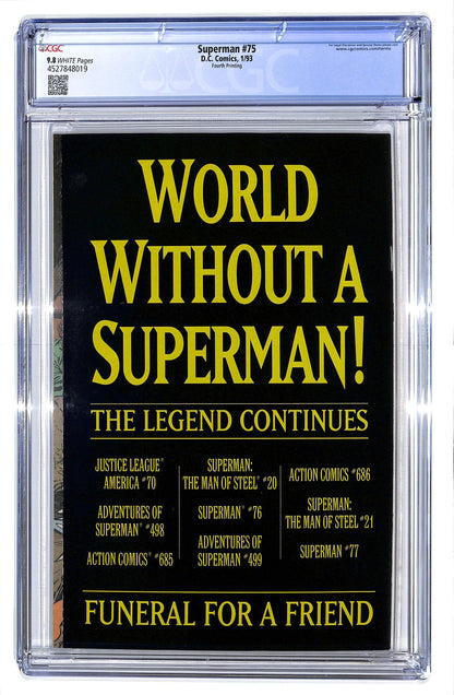 Superman 1987 #75 Fourth Printing - CGC 9.8 - $65.00