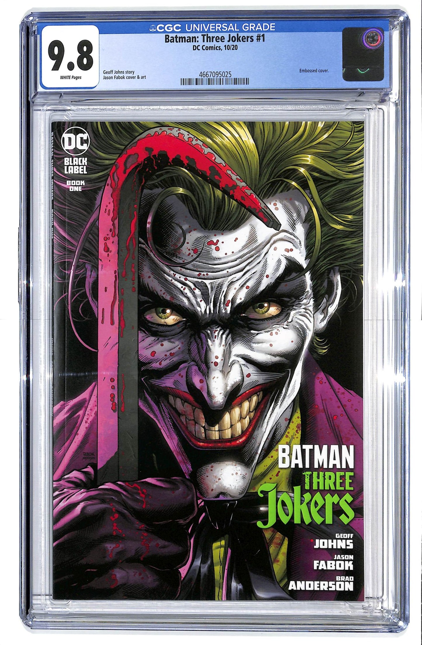 Batman: Three Jokers 2020 #1 Jason Fabok Joker Crowbar Cover - CGC 9.8 - $60.00