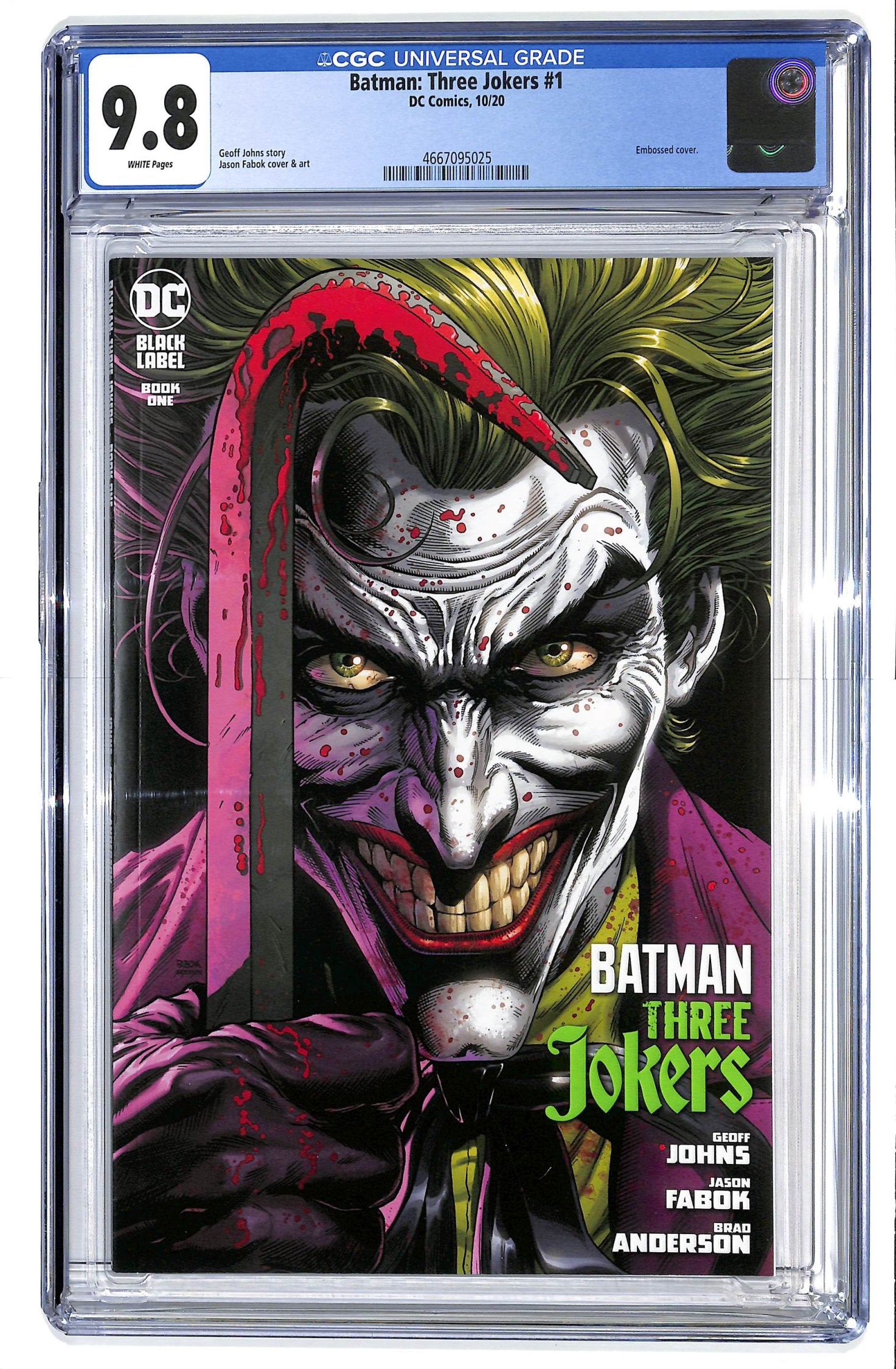 Batman: Three Jokers 2020 #1 Jason Fabok Joker Crowbar Cover - CGC 9.8 - $60.00
