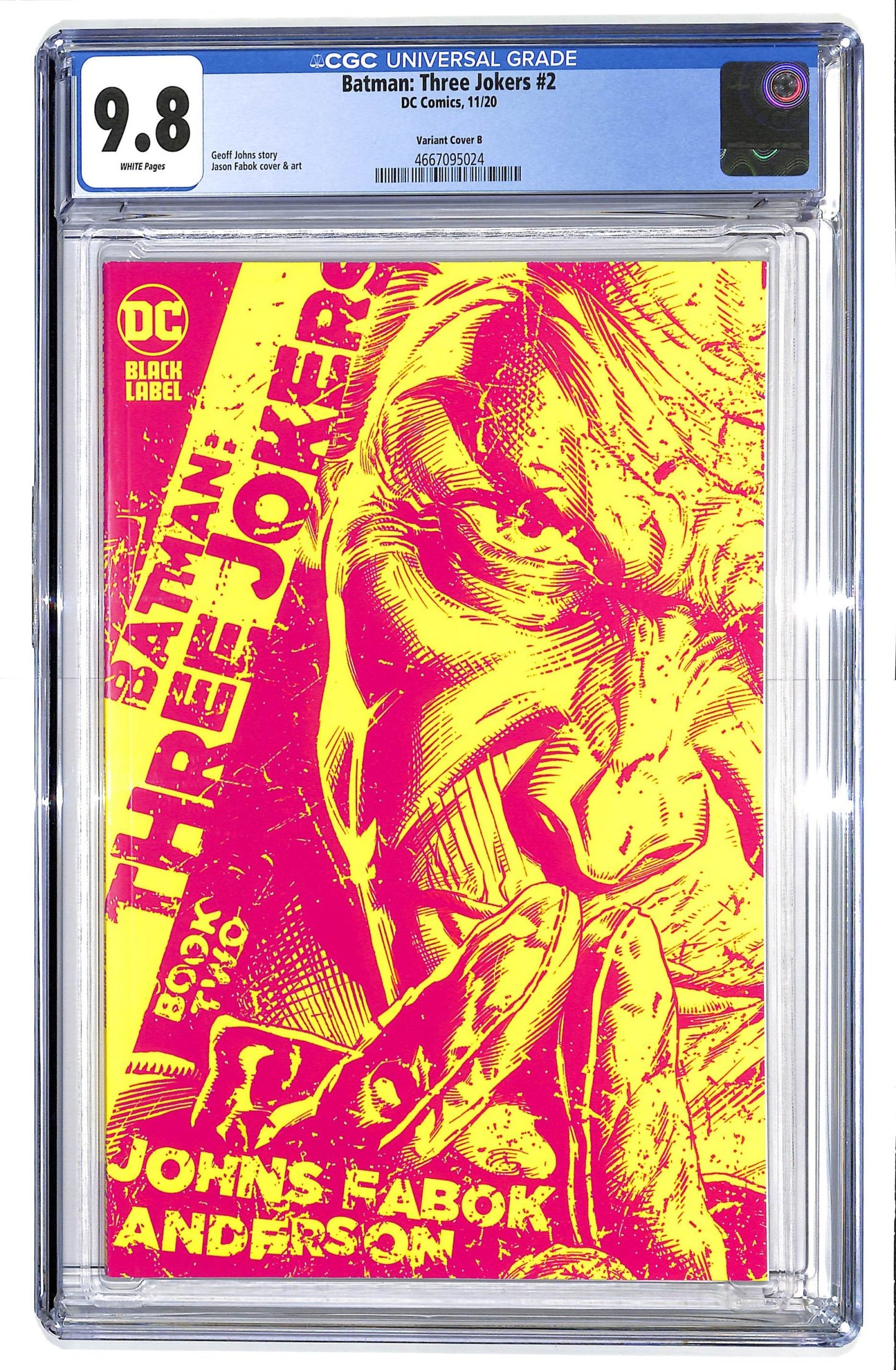 Batman: Three Jokers 2020 #2 Jason Fabok Yellow Joker Variant Cover - CGC 9.8 - $60.00