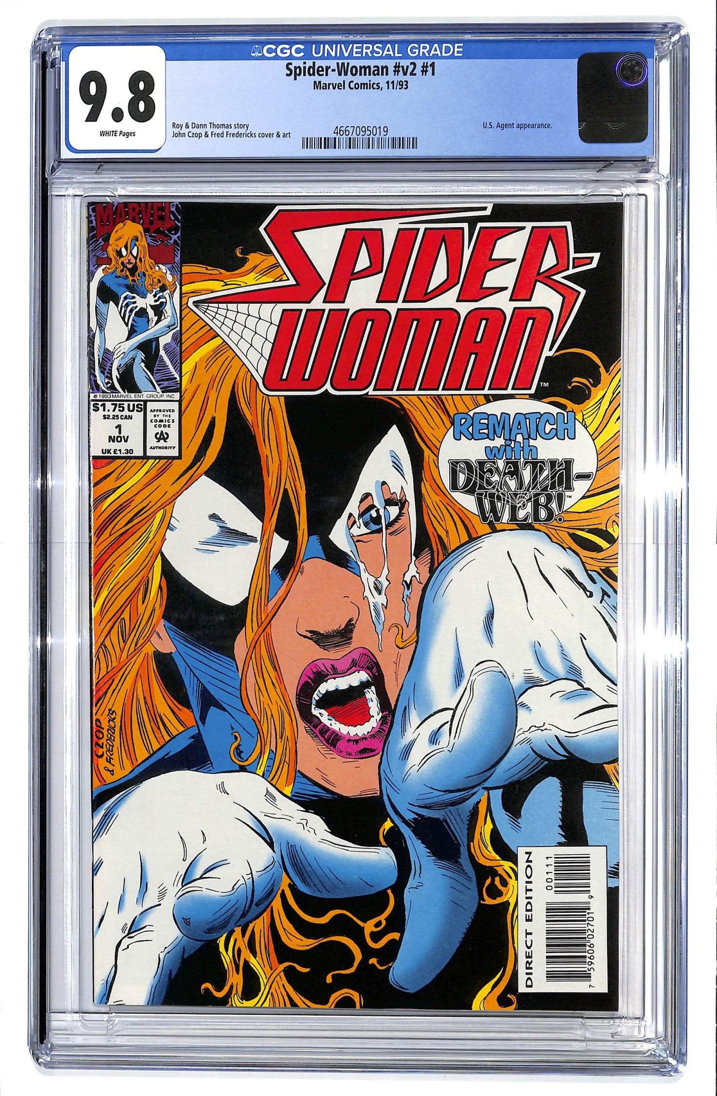 Spider-Woman 1993 #1 Direct Edition - CGC 9.8 - $80.00