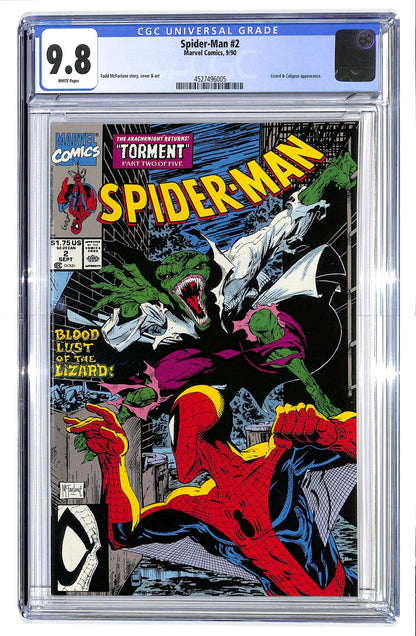 Spider-Man 1990 #2 Direct ed. - CGC 9.8 - $60.00