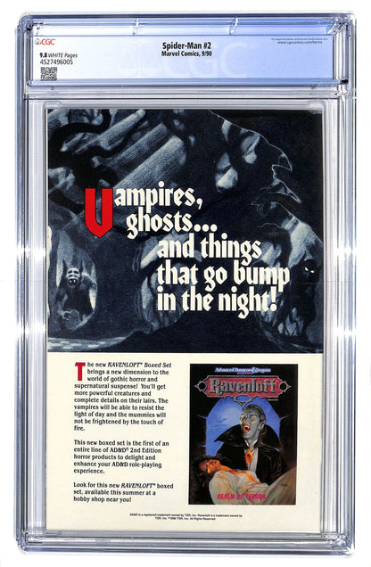 Spider-Man 1990 #2 Direct ed. - CGC 9.8 - $60.00
