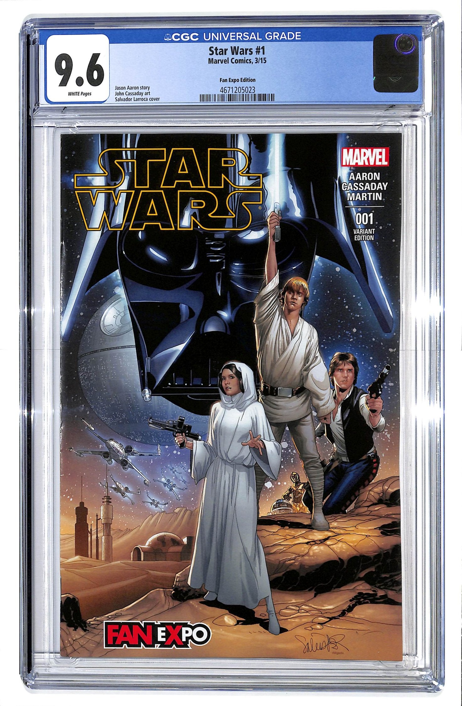 Star Wars 2015 #1 Dallas FanExpo Exclusive Salvador Larroca Variant - CGC 9.6 - $50.00