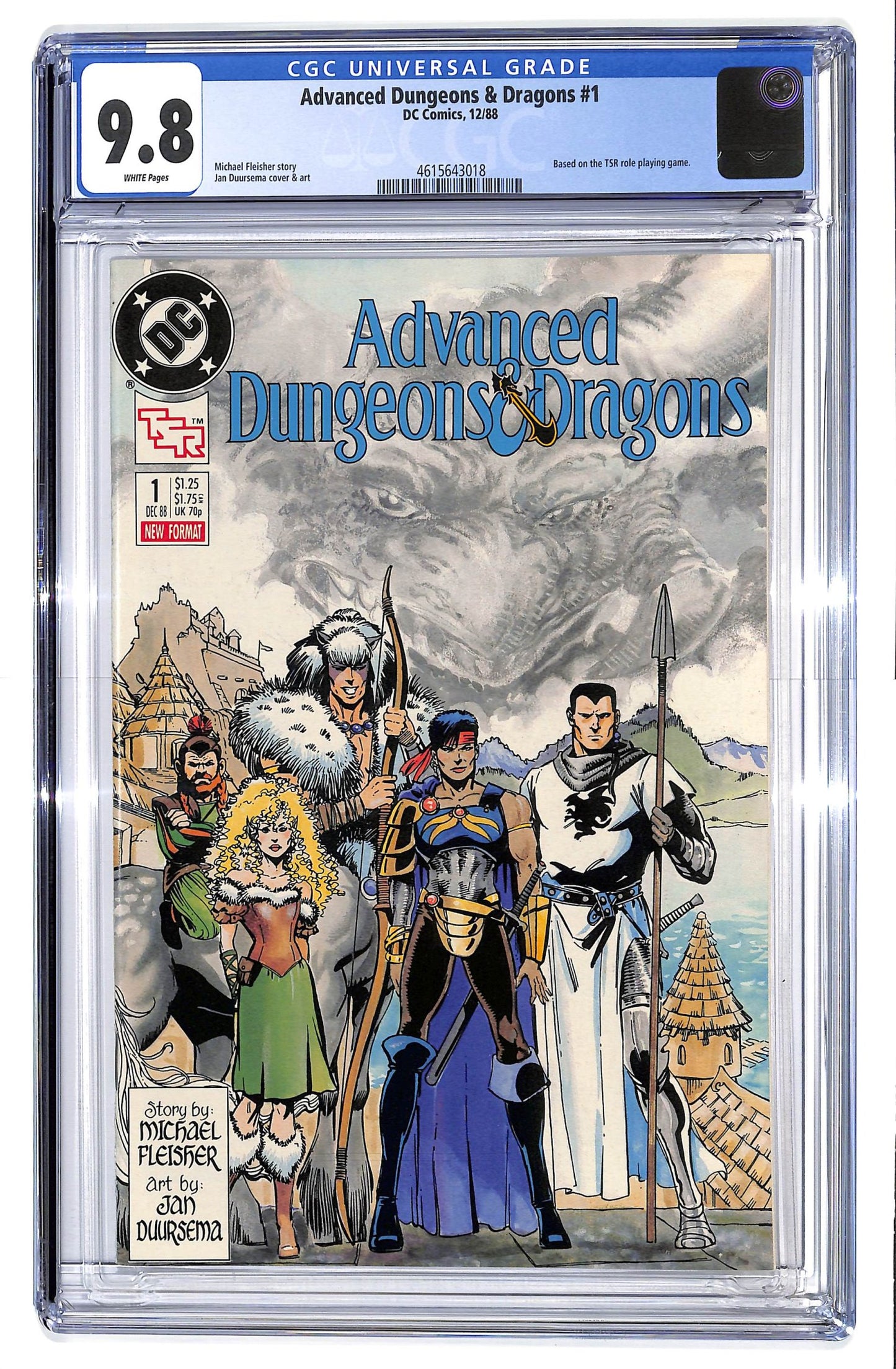 Advanced Dungeons & Dragons Comic Book 1988 #1 Direct ed. - CGC 9.8 - $165.00