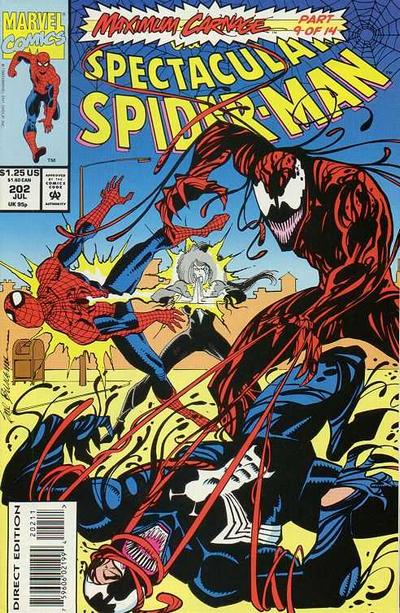 The Spectacular Spider-Man 1976 #202 Direct Edition - back issue - $15.00