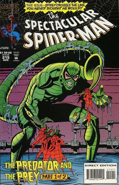 The Spectacular Spider-Man 1976 #215 Direct Edition - back issue