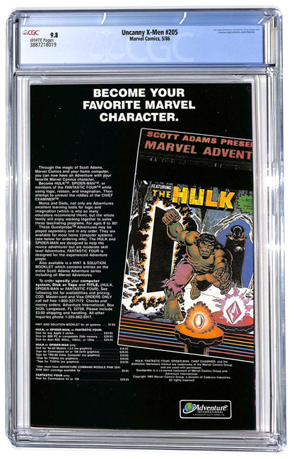 The Uncanny X-Men 1981 #205 Direct ed. - CGC 9.8 - $85.00