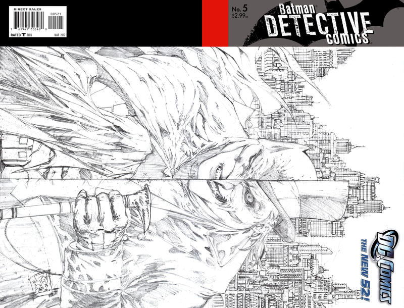Detective Comics 2011 #5 Tony S. Daniel Wraparound Sketch Cover - back issue - $10.00