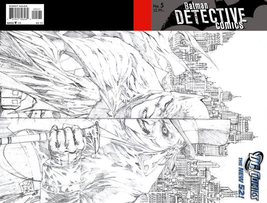 Detective Comics 2011 #5 Tony S. Daniel Wraparound Sketch Cover - back issue - $10.00