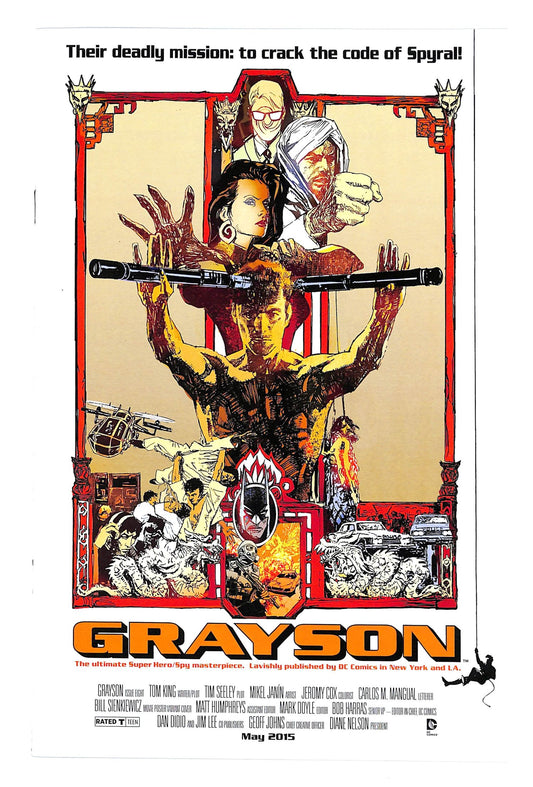 Grayson 2014 #8 Bill Sienkiewicz Movie Poster Cover - back issue - $15.00