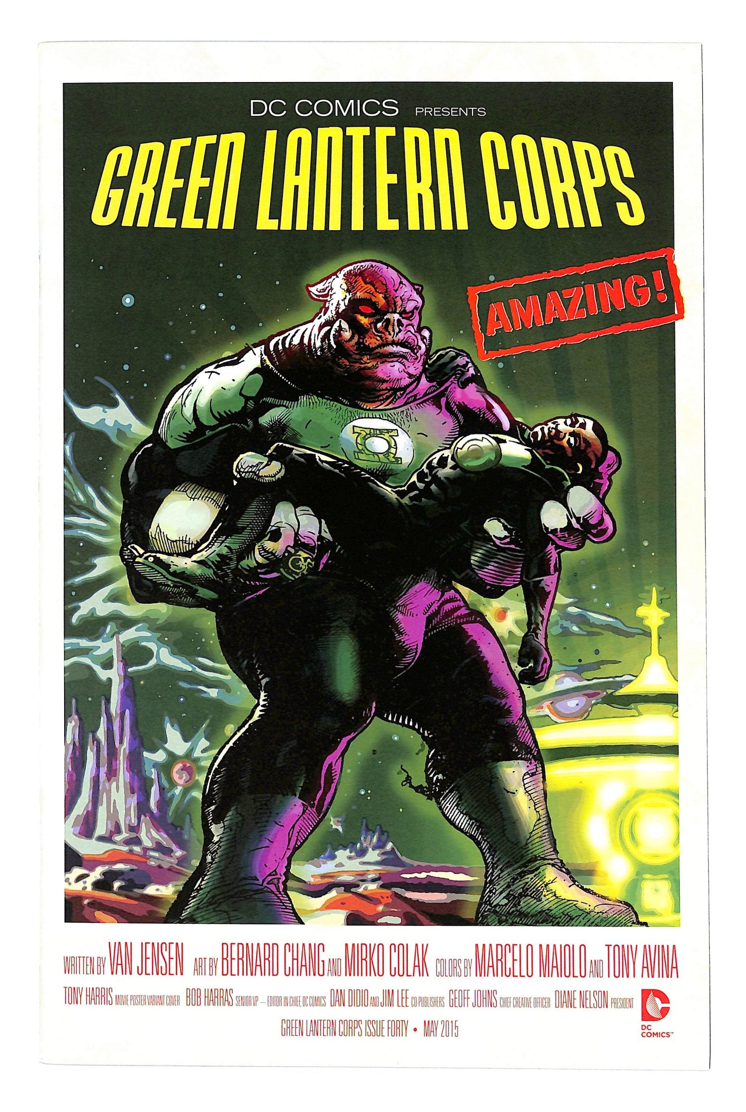 Green Lantern Corps 2011 #40 Movie Poster Cover - back issue - $10.00