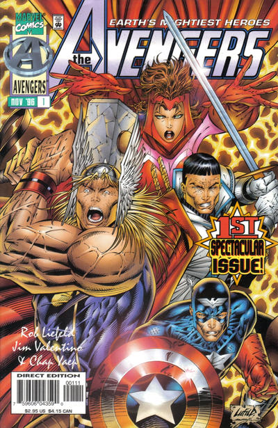 Avengers 1996 #1 Liefeld Cover - back issue - $10.00