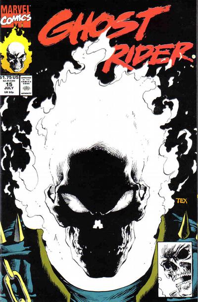 Ghost Rider 1990 #15 Direct ed. Signed by Mark Texeira - back issue - $30.00