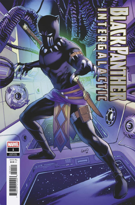 BLACK PANTHER INTERGALACTIC #1 CVR E GREG LAND BLACK PANTHER VAR