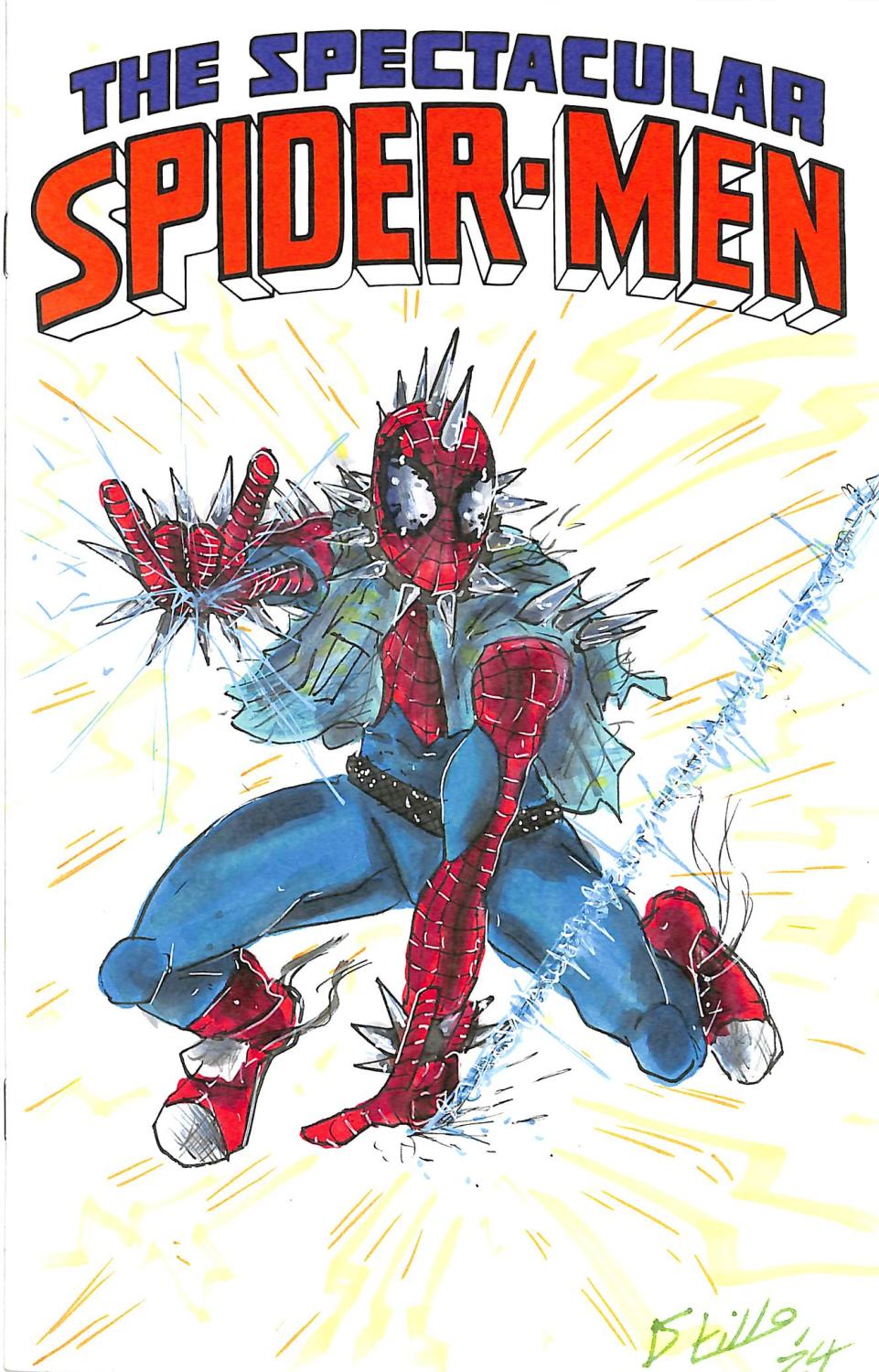 SPECTACULAR SPIDER-MEN #1 STUPENDOUS SPIDER-PUNK DAN STILLO COVER