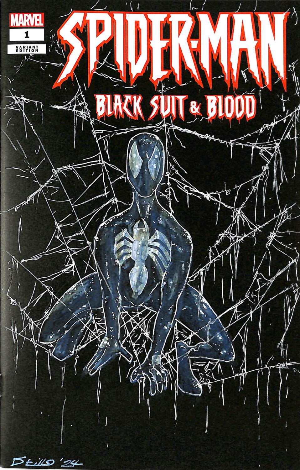 SPIDER-MAN BLACK SUIT & BLOOD #1 DAN STILLO SKETCH COVER