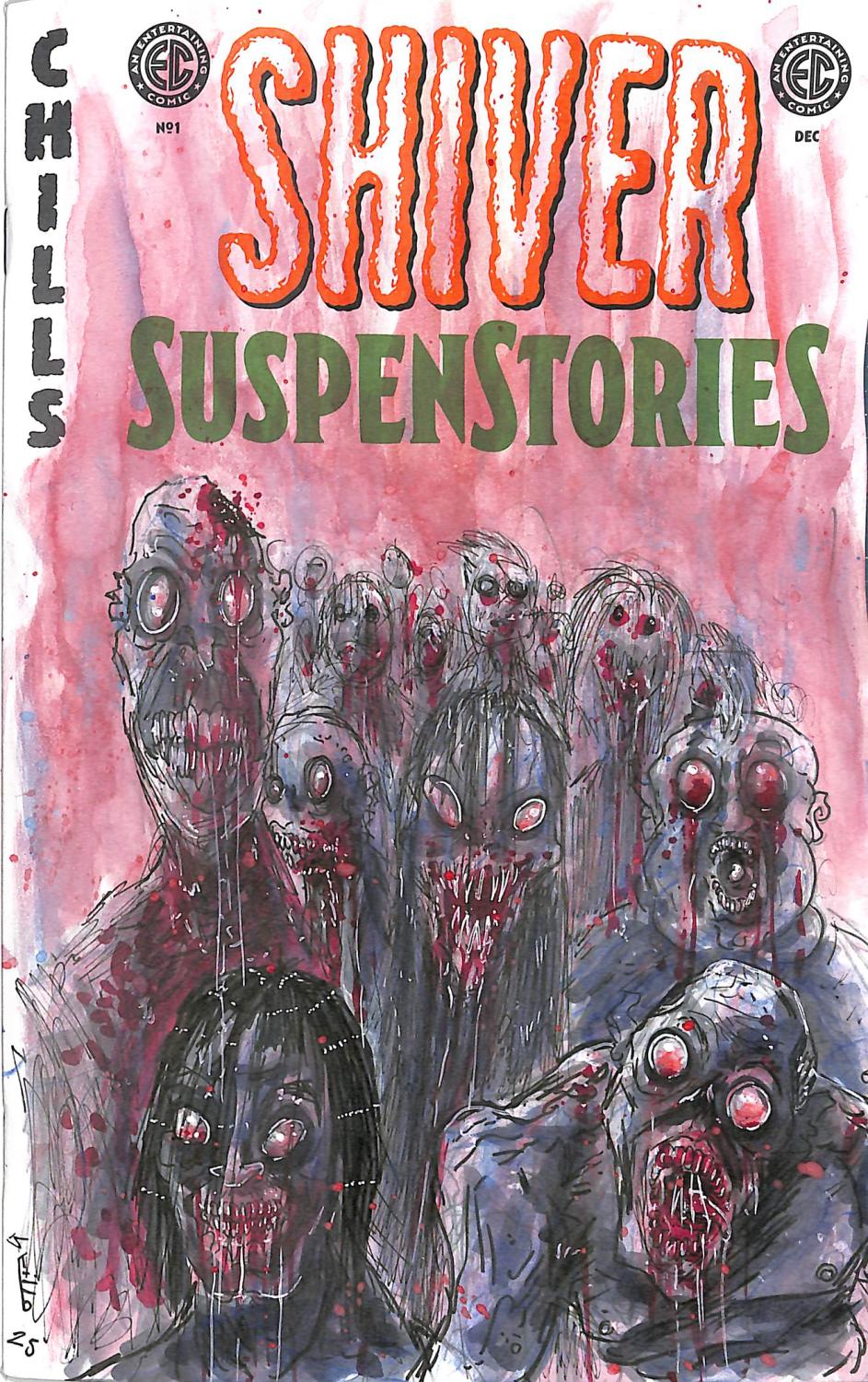 EC COMICS SHIVER SUSPENSTORIES #1 DAN STILLO SKETCH COVER