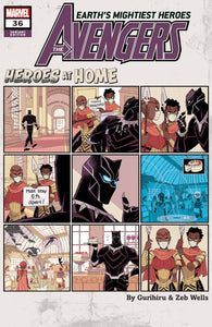 Avengers #36 Gurihiru Heroes At Home Var