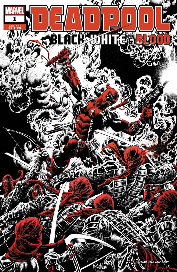 Deadpool Black White Blood #1 (Of 5) Hotz Var