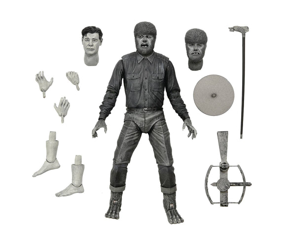 Universal Monsters Ultimate Wolf Man B&W 7In Af