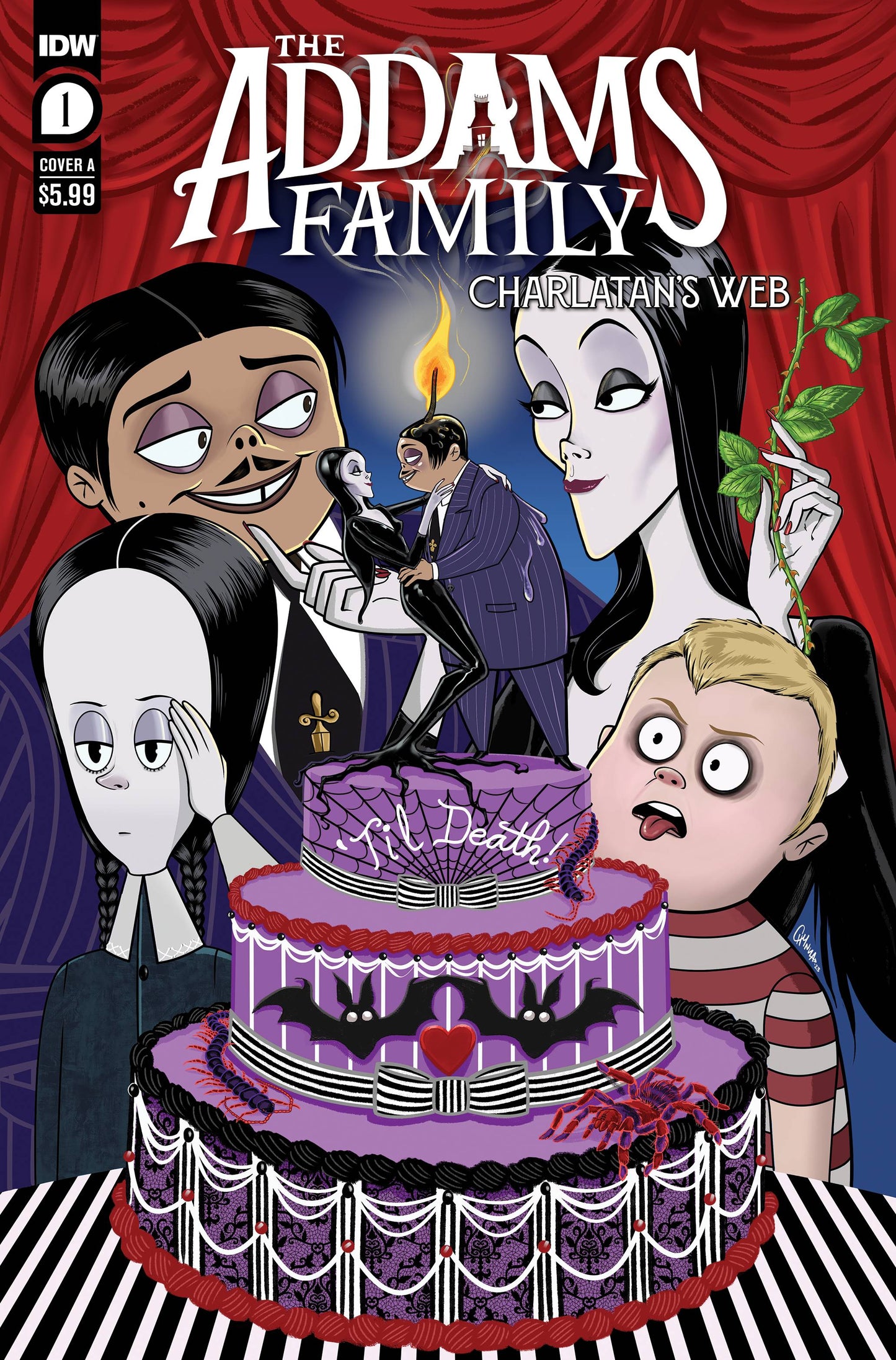 Addams Family Charlatans Web #1 Cvr A Flores